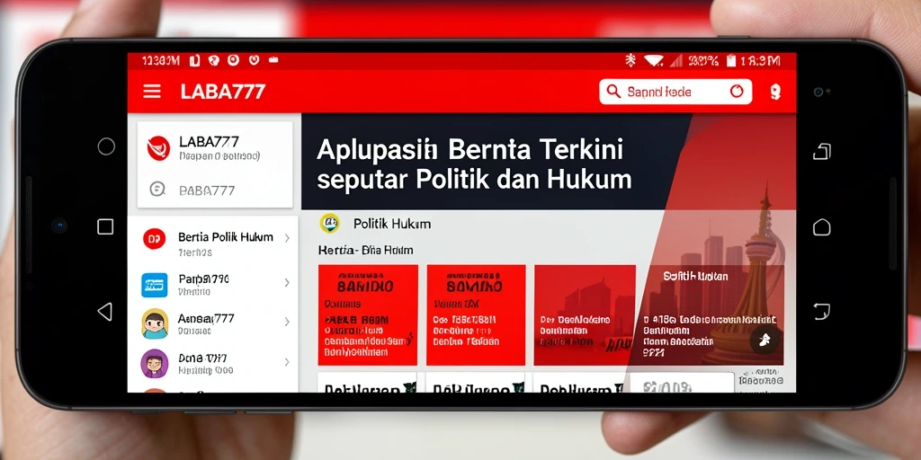 Tampilan utama LABA777 menampilkan berita politik dan hukum terkini.