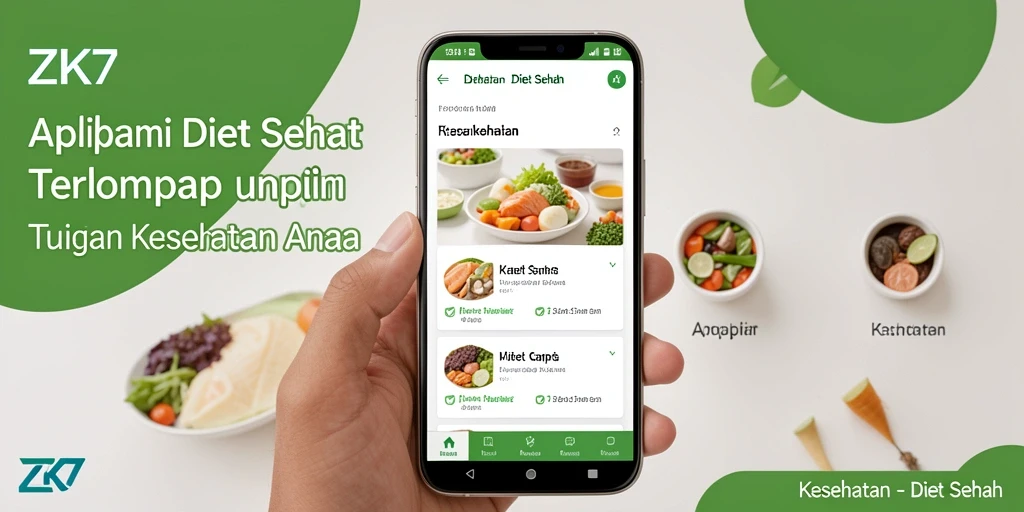 Antarmuka utama ZK7 menampilkan fitur diet yang informatif dan mudah digunakan.