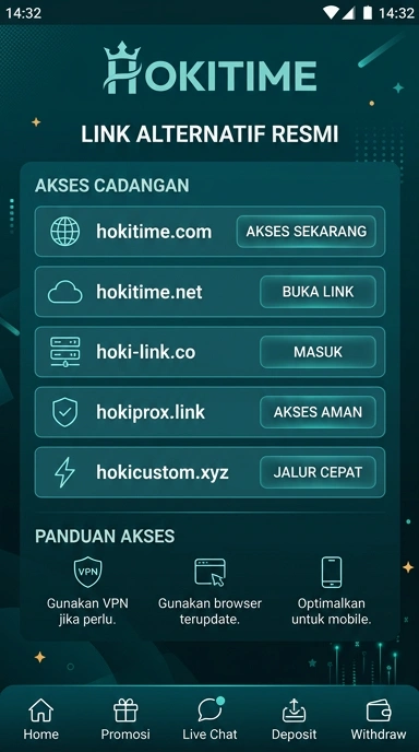 Link Alternatif Resmi Hokitime untuk Pengguna Android
